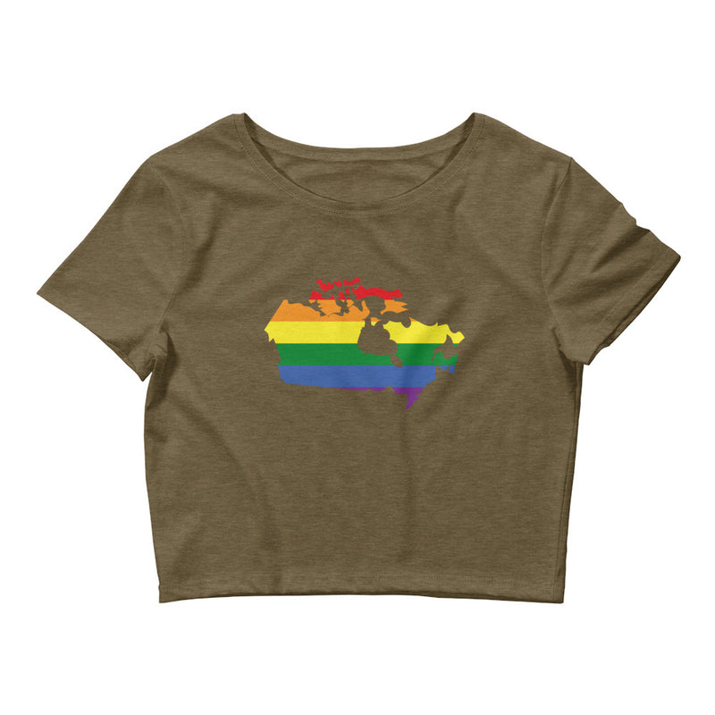 Women’s Flag Map Pride Crop Top Canada