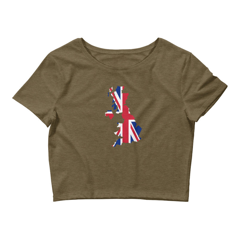 Women’s Flag Map Crop Top United Kingdom