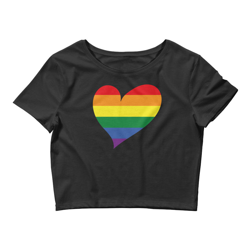 Women’s Big Heart Crop Top Pride