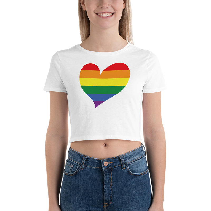 Women’s Big Heart Crop Top Pride