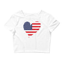 Women’s Big Heart Crop Top USA