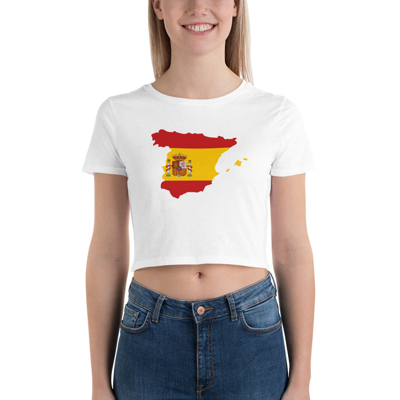 Women’s Flag Map Crop Top Spain