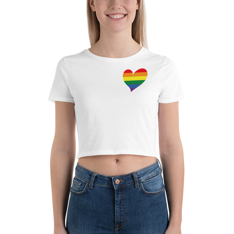 Women’s Flag Heart Crop Top Pride