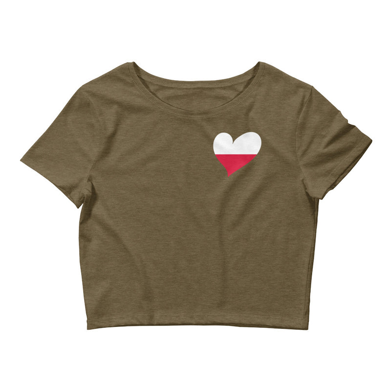 Women’s Flag Heart Crop Top Poland