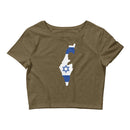 Women’s Flag Map Crop Top Israel