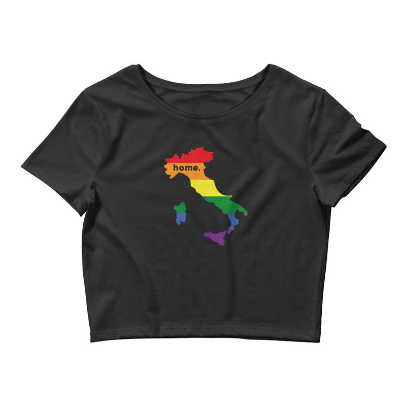 Women’s Flag Map Home Pride Crop Top Italy