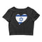 Women’s Big Heart Crop Top Israel