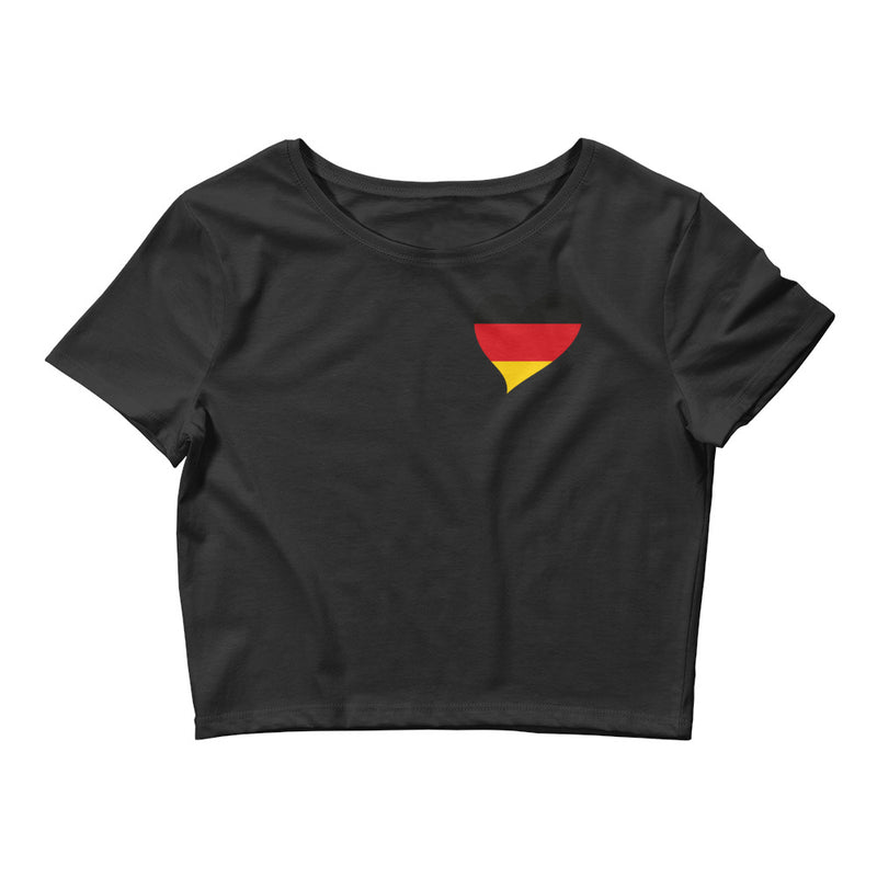 Women’s Flag Heart Crop Top Germany