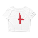 Women’s Flag Map Crop Top England