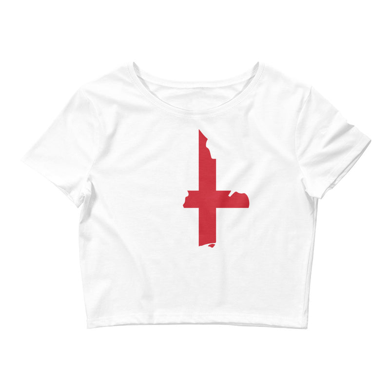 Women’s Flag Map Crop Top England