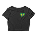 Women’s Flag Heart Crop Top Brazil