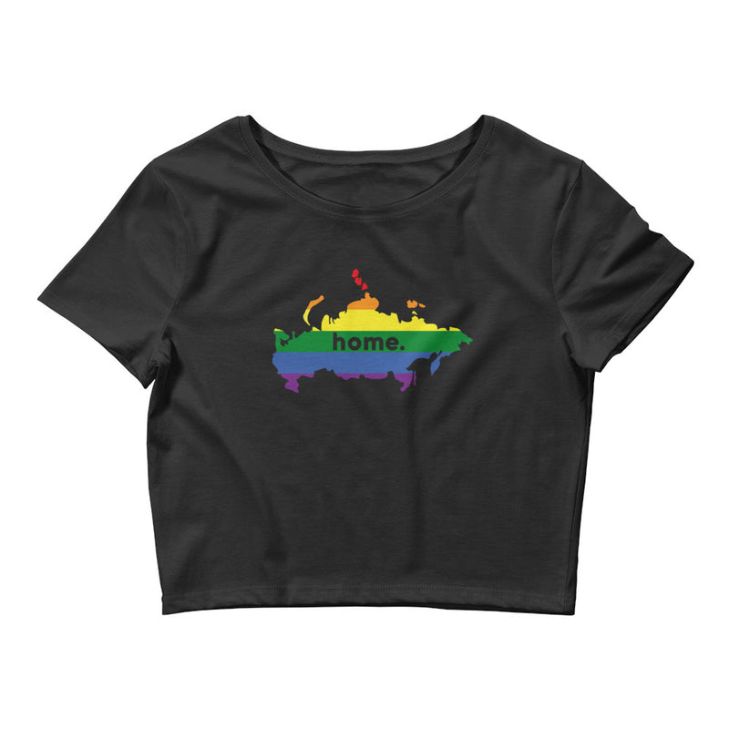 Women’s Flag Map Home Pride Crop Top Russia