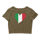 Women’s Big Heart Crop Top Italy