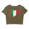 Women’s Big Heart Crop Top Italy