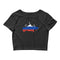 Women’s Flag Map Crop Top Russia