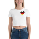 Women’s Flag Heart Crop Top Germany