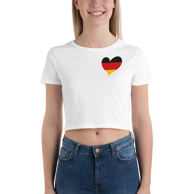 Women’s Flag Heart Crop Top Germany