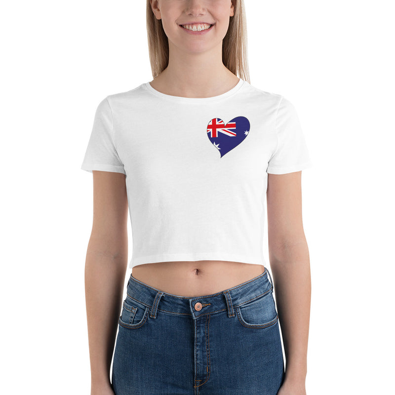 Women’s Flag Heart Crop Top Australia