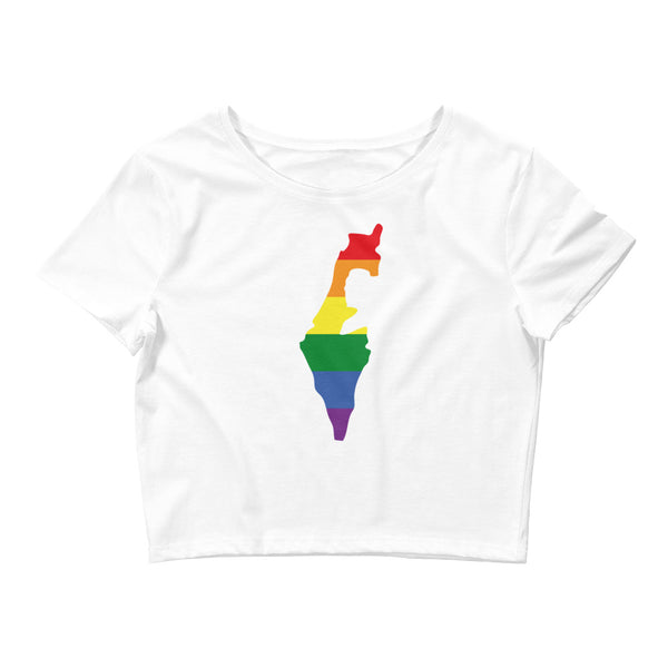 Women’s Flag Map Pride Crop Top Israel