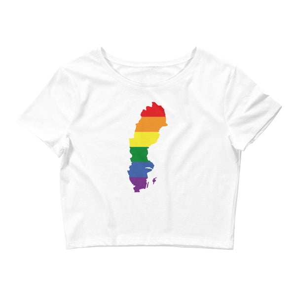 Women’s Flag Map Pride Crop Top Sweden