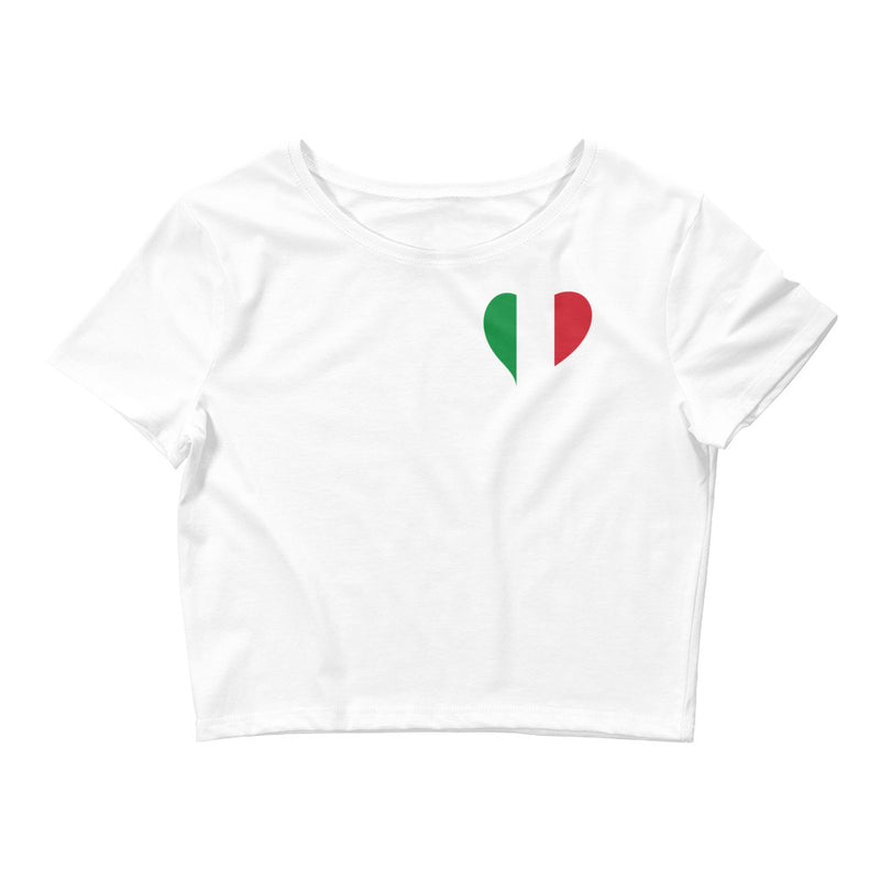 Women’s Flag Heart Crop Top Italy