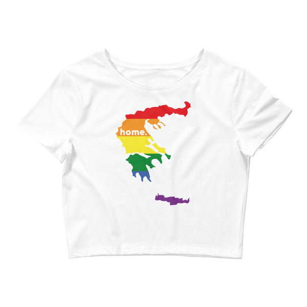 Women’s Flag Map Home Pride Crop Top Greece