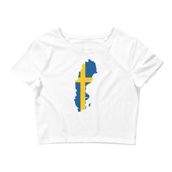 Women’s Flag Map Crop Top Sweden