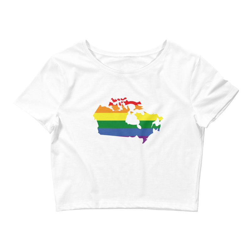 Women’s Flag Map Pride Crop Top Canada