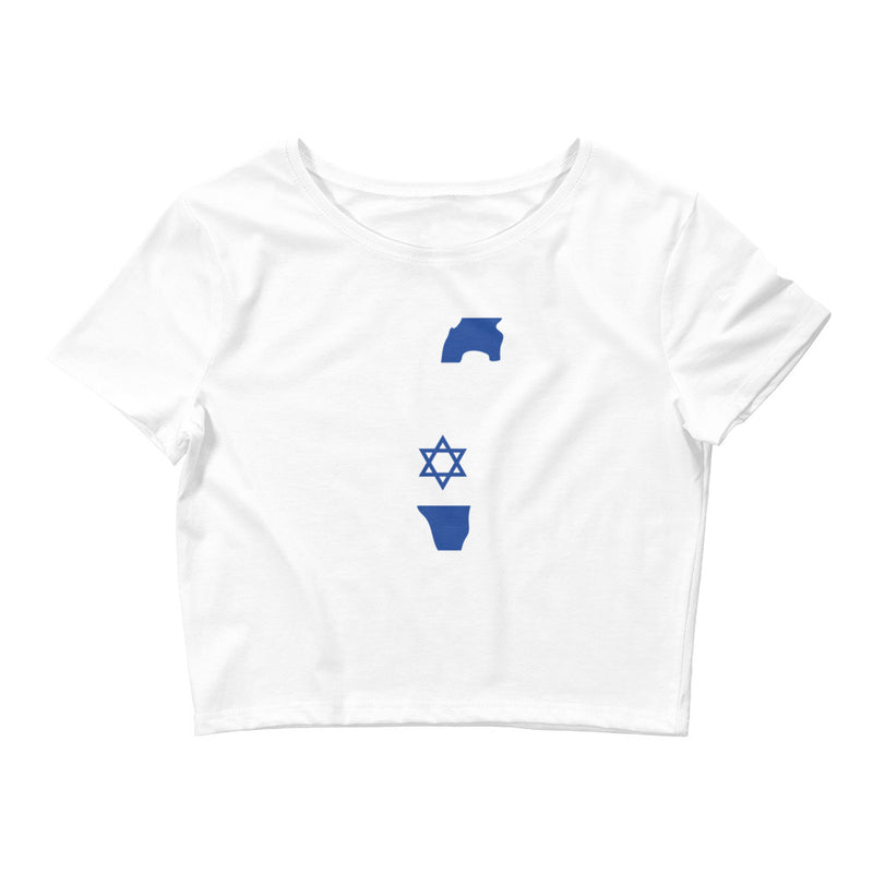 Women’s Flag Map Crop Top Israel