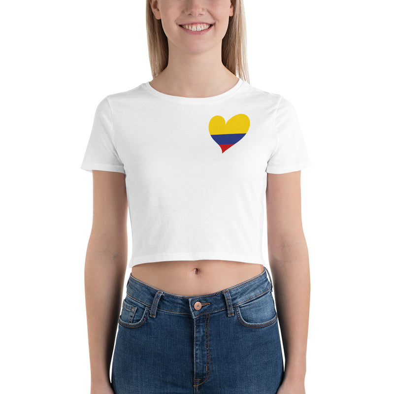 Women’s Flag Heart Crop Top Colombia