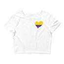 Women’s Flag Heart Crop Top Colombia