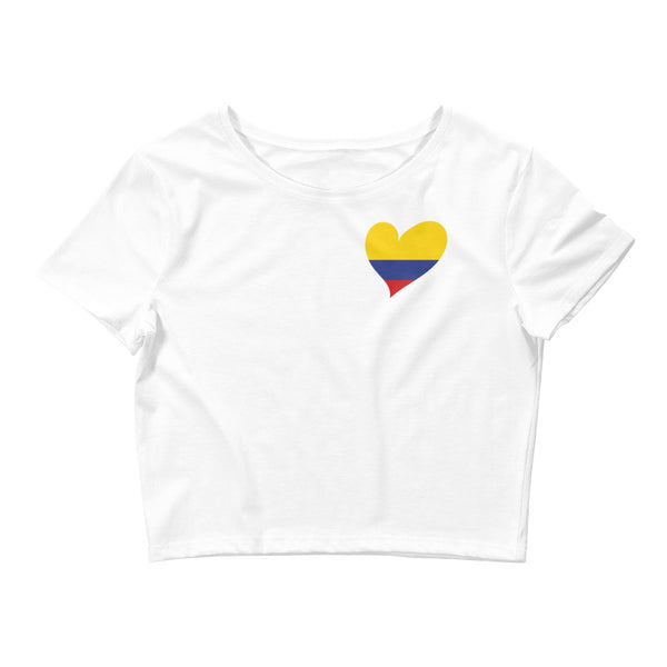 Women’s Flag Heart Crop Top Colombia
