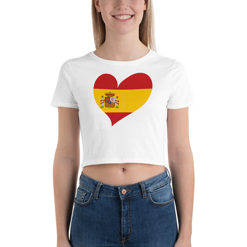 Women’s Big Heart Crop Top Spain