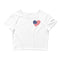 Women’s Flag Heart Crop Top USA