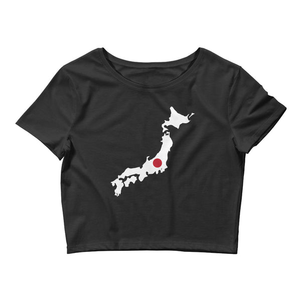 Women’s Flag Map Crop Top Japan