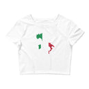 Women’s Flag Map Crop Top Italy