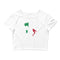 Women’s Flag Map Crop Top Italy