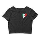 Women’s Flag Heart Crop Top Mexico