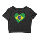 Women’s Big Heart Crop Top Brazil