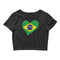 Women’s Big Heart Crop Top Brazil