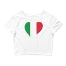 Women’s Big Heart Crop Top Italy