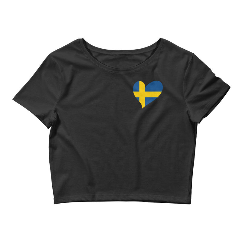 Women’s Flag Heart Crop Top Sweden