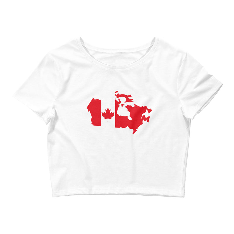 Women’s Flag Map Crop Top Canada