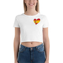 Women’s Flag Heart Crop Top Spain