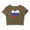 Women’s Big Heart Crop Top Russia