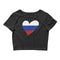 Women’s Big Heart Crop Top Russia