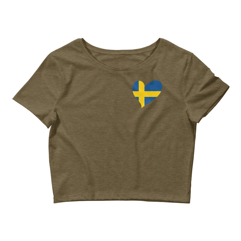 Women’s Flag Heart Crop Top Sweden