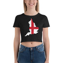 Women’s Flag Map Crop Top England