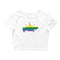 Women’s Flag Map Pride Crop Top Russia