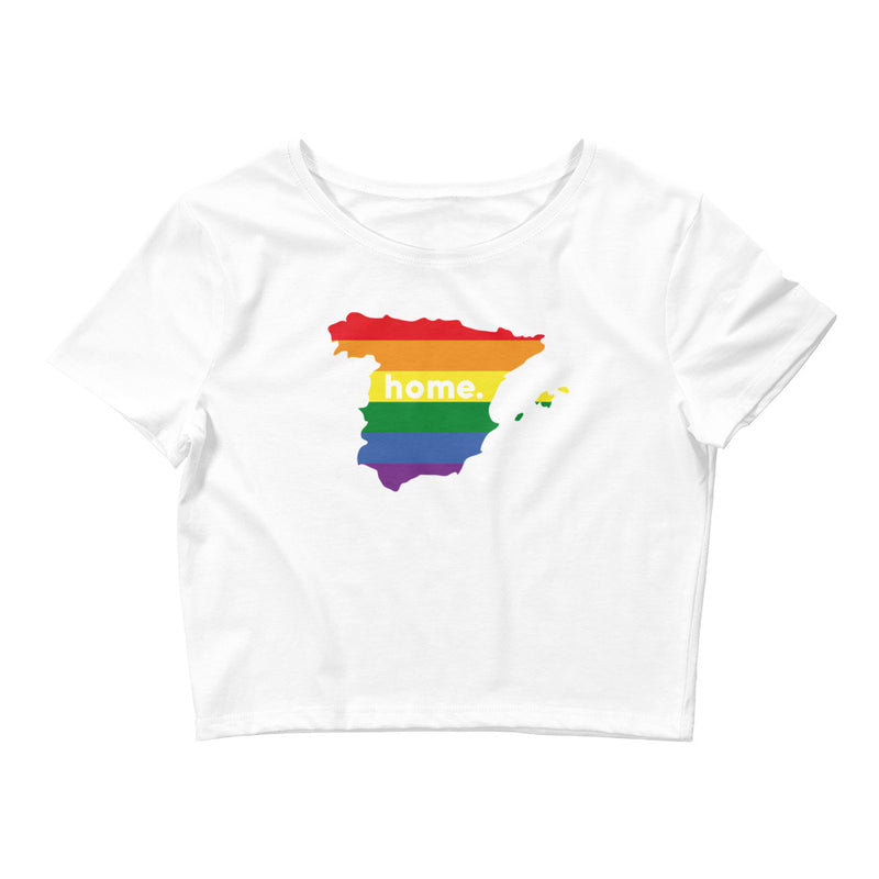 Women’s Flag Map Home Pride Crop Top Spain